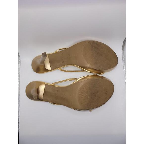 Via Uno Gold Strappy Heels Womens Size 9 - Picture 6 of 7